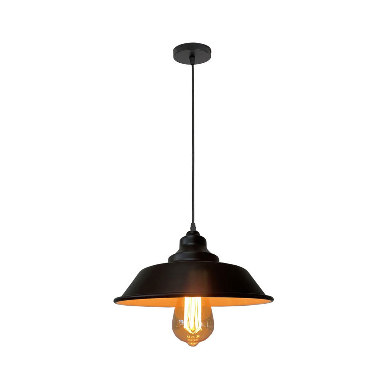 Lámpara de techo industrial retro para transformar espacios fríos en un comedor muy acogedor
