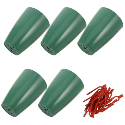 ibasenice Set 5 Vasi da Vivaio in Plastica per Fragole con Forca per Piantare Vasi Riutilizzabili per Coltivazione Ortaggi e Piante Succulente Drenaggio Integrato per Crescita Sana delle