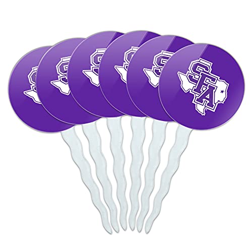 Stephen F. Austin State University Primary Logo Cupcake Picks Toppers Decoration Set of 6