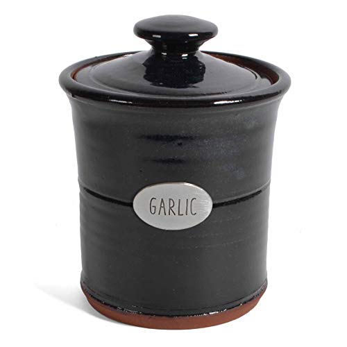 Oregon Stoneware Studio Garlic Pot, Blackberry