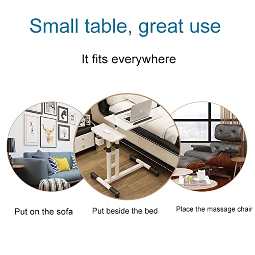 Table de lit mobile et extensible à roulettes réglable en hauteur - 5