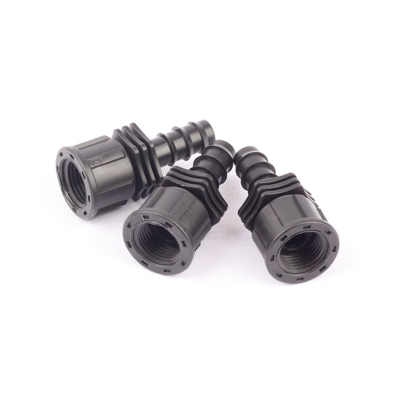 50 Uds 1/2 "hembra de rodadura a 16PE manguera conector recto manguera de riego pezón de acoplamiento sistema de riego de jardín manguera BU accesorios
