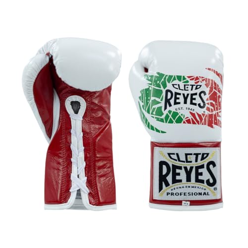CLETO REYES Pro Boxing Gloves for Women and Men, Fighting, Sparring, Muay Thai, MMA, Kickboxing, Leather, Laced, 10 oz, Mexico
