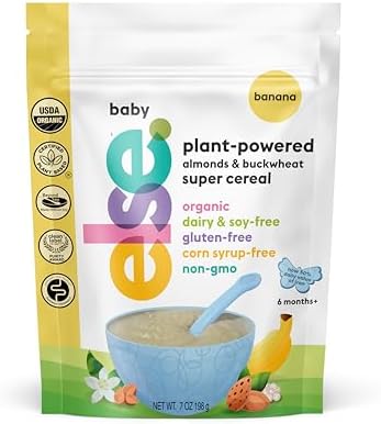 Else Plant-Based Organic Baby Cereal 6+ Months, Banana | (Pack 1)