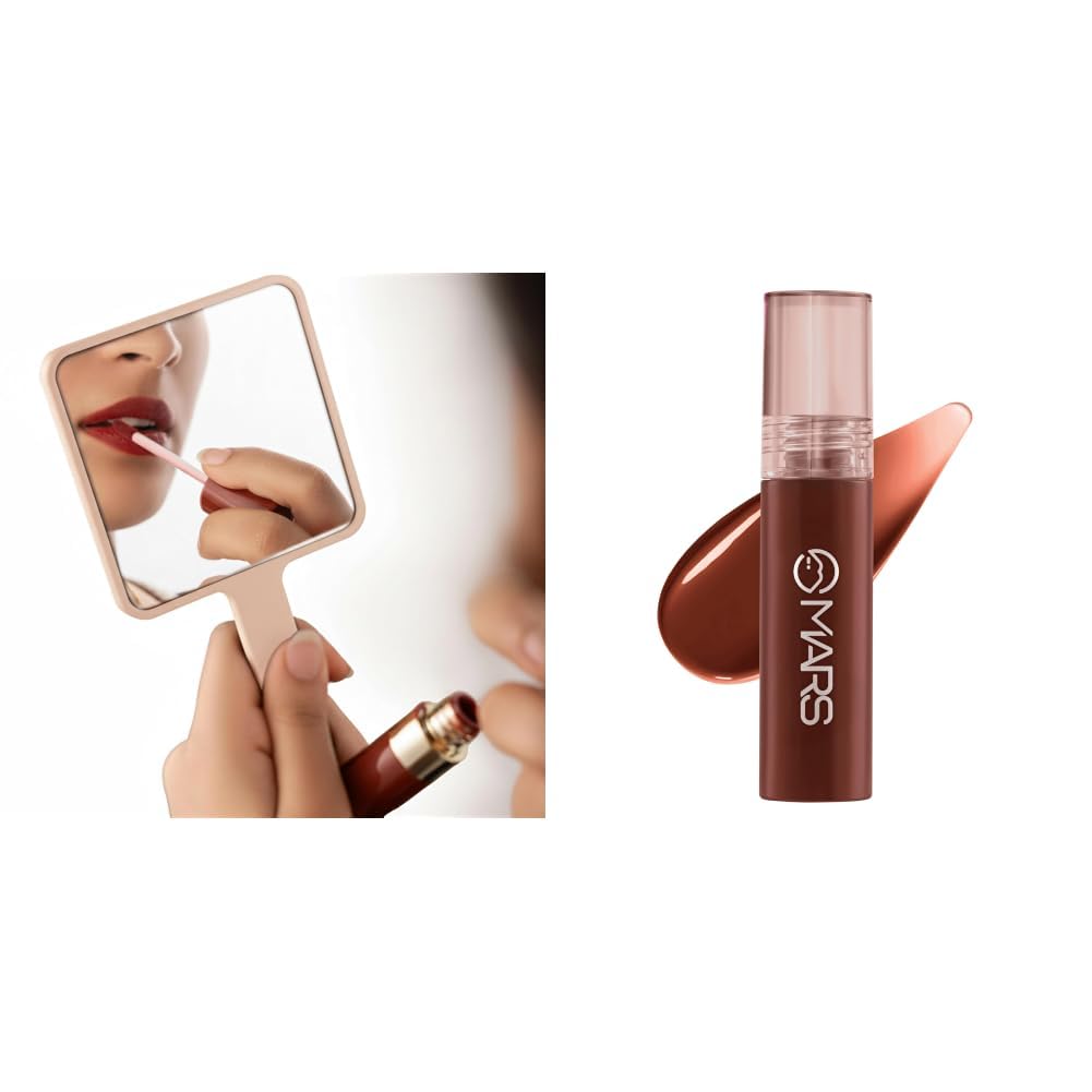 MARS Makeup Mirror with Handle OBSESSEED Lip Gloss 3.5 ml 08-Gloss Getter-image-3