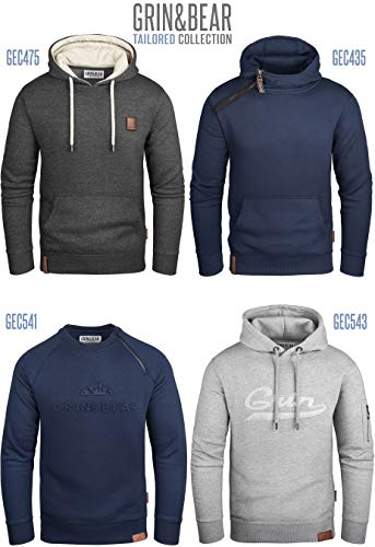 Grin&Bear GEC494 Herentrui met capuchon capuchonjack hoodie met hoog sluitende kraag - Image 7