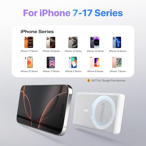 Image of SYNCO Touchscreen Selfie Monitor Screen for iPhone 7-17 Series（White）