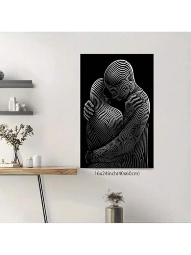 Toile murale abstraite lignes corporelles peinture esthétique 30x40 - 4