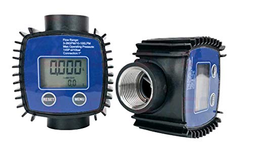 KATSU Digital Diesel Heizöl Turbine Durchflussmesser Zähler Dieselkraftstoff Durchflussmesserzähler, 1" NPT, Kerosin-Benzin-Kraftstoffpumpe Transfer-Durchflussmesser 482131