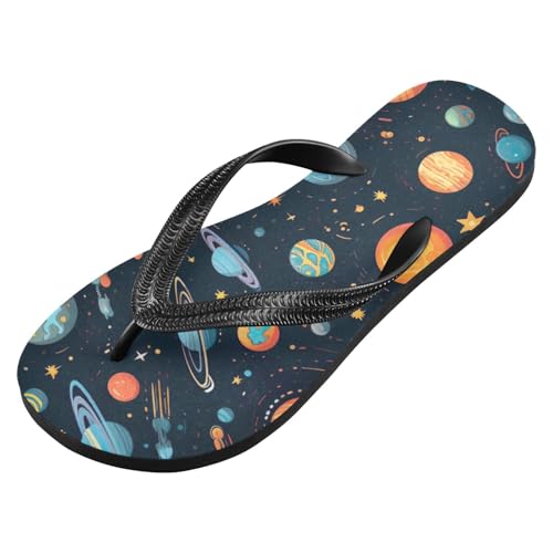 Space Planets Beach Summer Casual Flip Flop Sandals Non-Slip Quick Dry for Women Men 214B2816