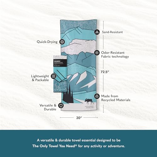 Image of Nomadix Original Towel - National Parks- Perfect for Beach, Pool, Travel, Camping, Yoga - Made with Recycled Materials - Super Absorbent - Sand Resistant