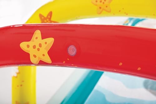 Image of INTEX Inflatable Surfing Fun Slide: Includes Two Inflatable Surf Riders - Built-in Water Sprayer - 221 inch x 54 inch x 39 inch - Ages 6+
