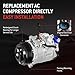 HYR Automotive Air Conditioning Compressor AC Compressor with Clutch Compatible with Mercedes-Benz C-Class C230 C320, CLK-Class CLK320 CLK350, E-Class E300 E350, G-Class G500 G550 & More, 6 grooves
