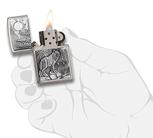 Zippo encendedor con grabado personalizado Brushed Chrome miniatura 5