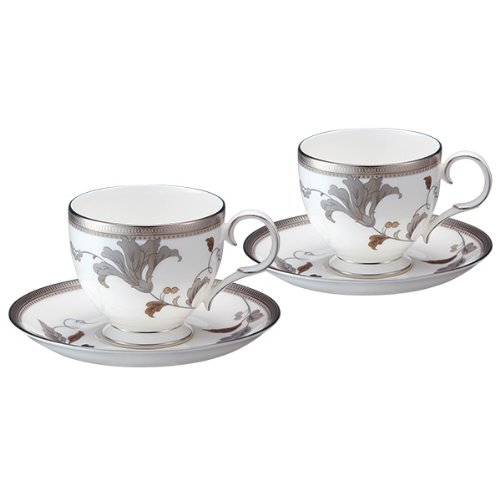 ノリタケ【アイラ】ゴールド&プラチナ ティー・コーヒー碗皿ペアセット ノリタケ【アイラ】ゴールド&プラチナ ティー・コーヒー碗皿ペア