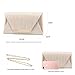 Womens Evening Clutch Bag Wedding Purse Bridal Prom Handbag Party Bag(Champagne)