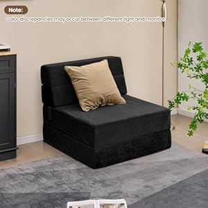 Komfott folding floor sofa bed convertible sleeper chair bed 6 inch breathable high density foam futon floor couch sleeping mattress portable guest bed lazy sofa with removable washable cover  urban country home decor