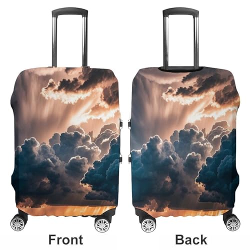 Magnificent Rainstorm Cloud Luggage Cover Simple And Generous Suitcase Dust Cover Washable, Scratch Resistant for 19-32 Inch Suitcase L3