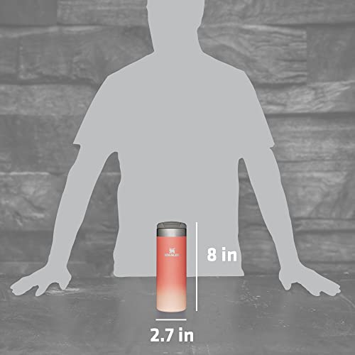 Image of Stanley AeroLight Transit Bottle 16 oz Locking Drink Through Lid Leak Resistant Water Bottle or Coffee Travel Mug Lightweight Insulated Stainless Steel BPA-Free Grapefruit