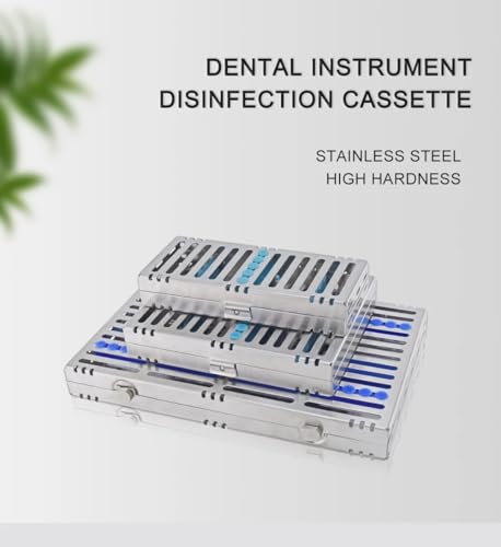 Caja de desinfección con 3 bandejas de esterilización de acero inoxidable para instrumental 2