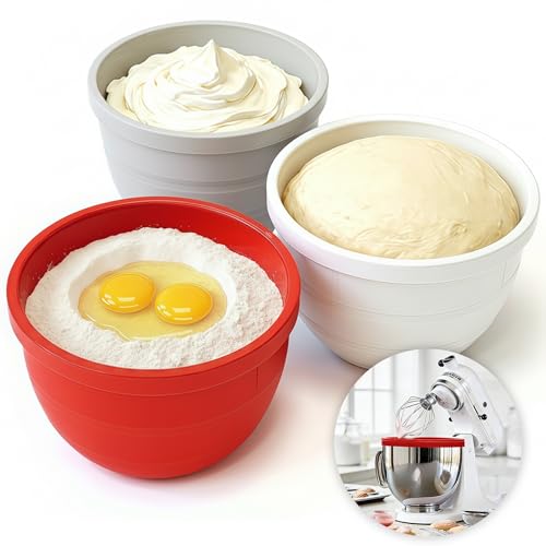 Foldable Silicone Bowl Insert for 5Qt KitchenAid Mixer - Collapsible, Non-Stick Liner Mats for Easy Storage, Baking & Mixing, Heat Resistant & Dishwasher Safe