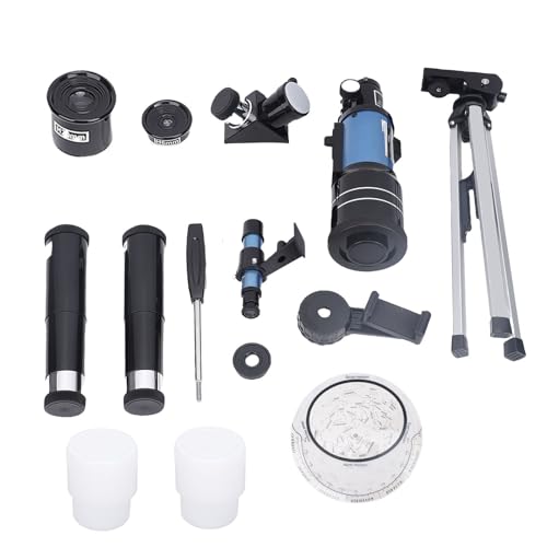 Telescopio refractor portátil para adultos y niños 70mm 300mm 15-150X miniatura 5
