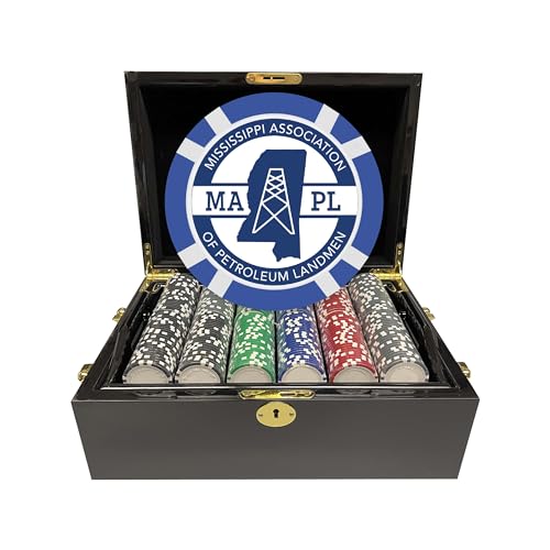 500 Ct. Luxury Black Mahogany Custom Poker Chip Set