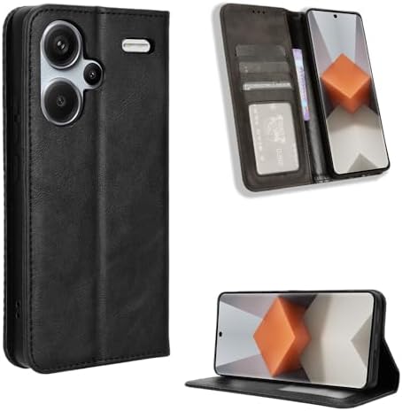 Fitudoos Etui na telefon komórkowy do TCL 405 skórzane etui na telefon komórkowy TCL 405 etui skórzane Flip Case portfel etui - czarne