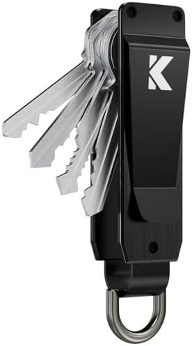 Keymarx Key Organizer for Men Compact Key Holder Minimalist Key Case Metal Key Chain Key Holder for Keychain Secures 2-5 Keys