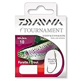 Farbe: Silber Daiwa Tournament Forellenhaken Gr. 2 60cm - Gr.2 - 0,25mm - 10Stück 
