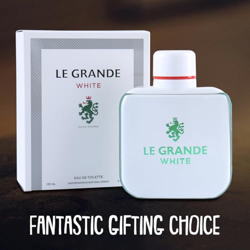Image of Le Grande White Spray Cologne - Eau De Toilette for Men - 100ml / 3.4 fl.oz