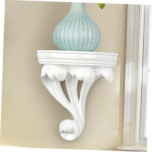 Étagère Murale en Résine Blanche Support de Rangement Compact - 3