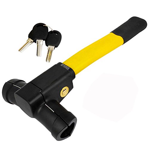 Cisixin Cerradura del Coche Cerradura del Coche Coche de Bloqueo del Volante Antirrobo T-Lock