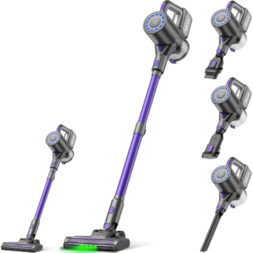Suirviz U8 Aspiradora sin Cable, 40KPa/35 Mins, Aspiradora Escoba sin Cable con Luz Verde, Aspirador de Mano Aspirador Escoba Inalámbrica...