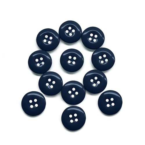 ButtonMode Work Pants Buttons 17mm 27L for Dickies Red Kap Rugged Utility Fits Class A B C Workwear American Military Spec Industrial Strength Size 0.675 inch or 11/16 Navy Medium 12-Buttons