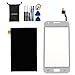 sunways Touch Digitizer Glass Lens Screen Replacement + LCD Display Digitizer Screen For Samsung Galaxy J1 J100(White) With device opening tools