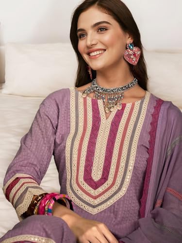 Image of ishin Yoke design kurta with pants and dupatta