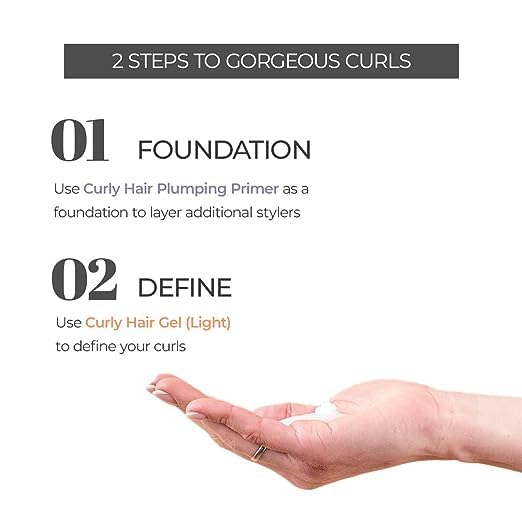 Curly Hair Enhancing Combo Plumping Primer and Hair Gel light Curly
