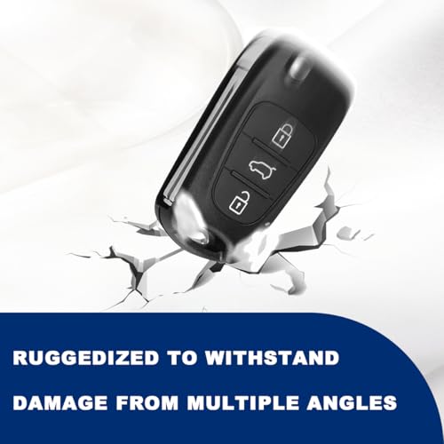 3 Buttons Car Key Case Replacement, Remote Control Folding Car Key Shell Case for Hyundai i20, i30, i35, iX20, iX35, and for Kia Ceed, Soul, Sportage, Venga - Image 4