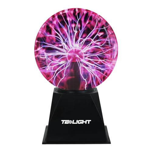 Tealight 8" Plasma Ball, Touch & Sound Plasma Lamp with Plug-in Cord Electrostatic Flashing Magic Ball Lightning Novelty Light for Parties, Home, Prop, Decoration, Christmas by Tealight - Used condition - US$30.21