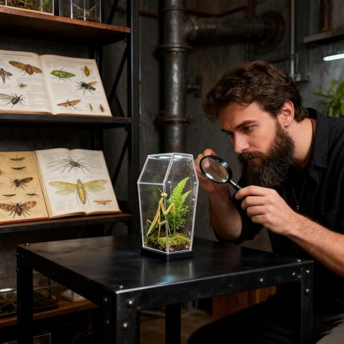 Terrario para araña saltadora con cierre magnético y paneles de acrílico 4