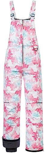 Image of CREATMO US Girl's Snow Bibs Kids Ski Pants Waterproof Insulated Winter Overalls
