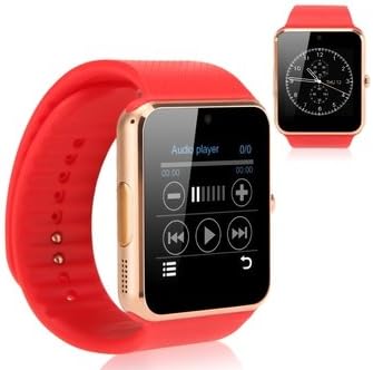 CNPGD® [U.S. Warranty] All-in-1 Smartwatch and Watch Cell Phone (Red/Gold)