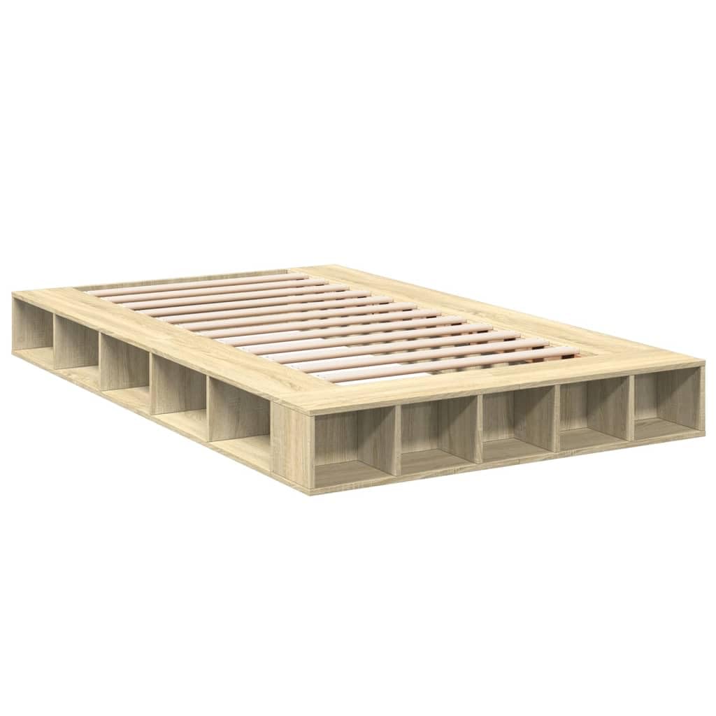 vidaXL Bed Frame without Mattress Sonoma Oak 120x200 cm — image 1