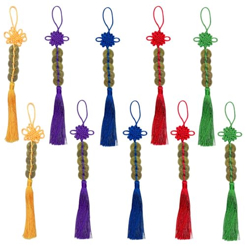 10 Strings Chinese New Year Lucky Coins Charms Chinese Feng
