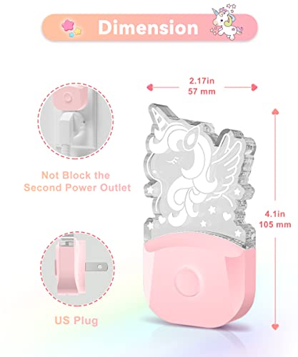 Image of L LOHAS LED Kids Night Light, Cute Horse Night Light for Kids, Colored Mode | Night Light with Dusk to Dawn Sensor, Acrylic Nursery Nightlight for Baby Room, Toddler Bedroom Decor & Gifts, 1 Pack