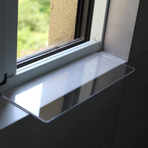 Placa extensora acrílica para el alféizar de ventana transparente de 70x20cm 2