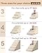 Aodisman Dog Stairs for Small Dogs,3 Step Dog Ramp for Couch and Bed,Pet Stairs with Non-Slip Bottom for Old Cats,Indoor Pet Steps,Comfort,Durable,15.4