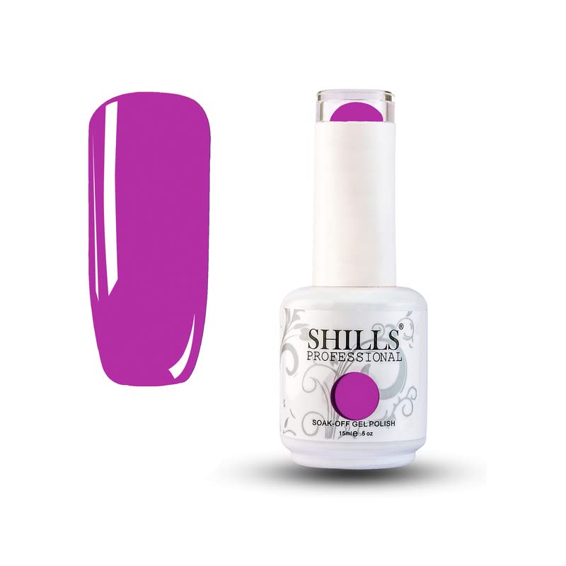 Image of Shills Professional Uv /Led Soak Off Gel Polish (Gel Nail Polish) Glossy Finish Nail Polish Color Shade 58, 15 Ml