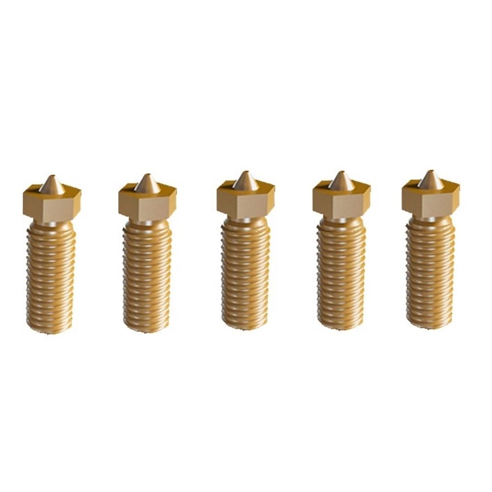 3D-Druckerteil 5PCS 0,4/0,5/0,8mm 3D Drucker Hotend Düse, Doppel Löcher Extruder Teil Messing Druckkopf block, Ersatz for V400(0.4mm)